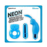 Anillo Neon Vibrating Couples Kit - Blue - Cake Sex Shop